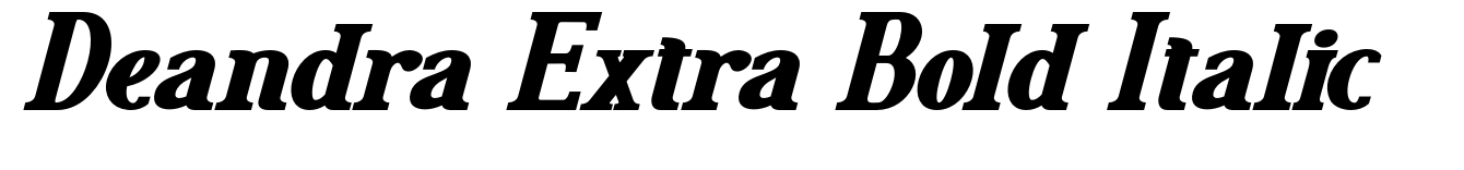 Deandra Extra Bold Italic